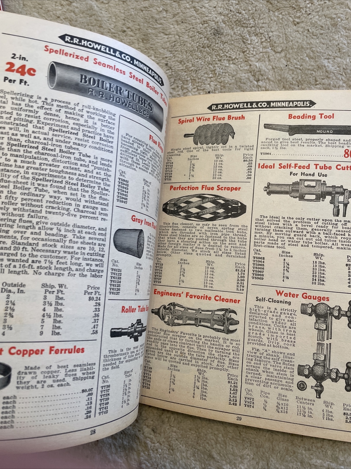 R.R. Howell & Co. Thresher & Power Farming Supplies Catalog T-38