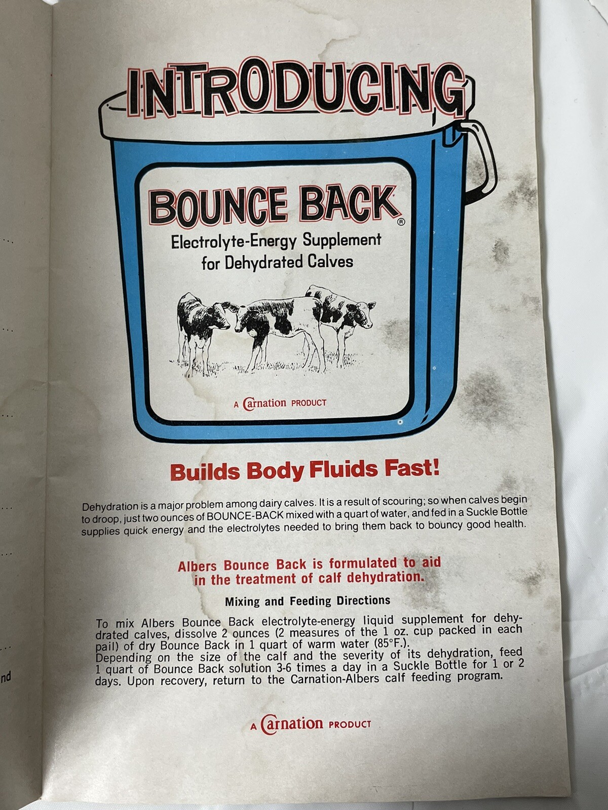 1975 Carnation Albers Raising Better Livestock Book Vintage Ohio Farm Advertisin