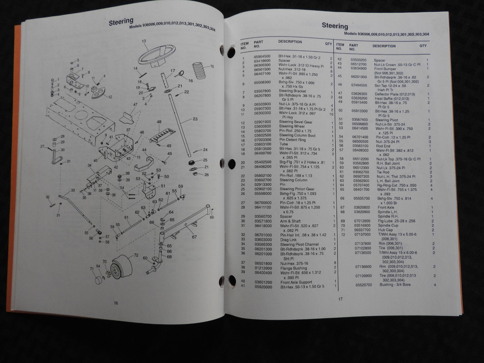 GENUINE ARIENS SIERRA 936 SERIES LAWN TRACTOR PARTS CATALOG MANUAL MINTY 1995