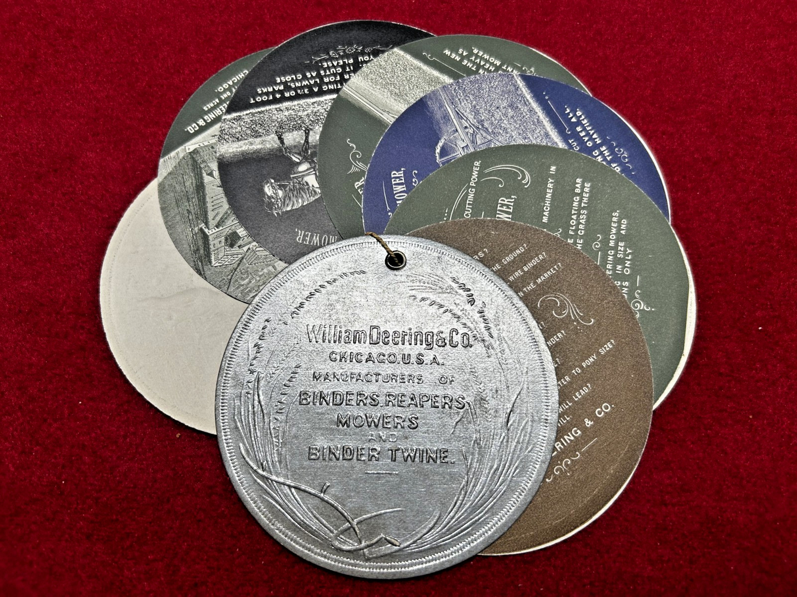 1893 Columbian Exposition – William Deering & Co. Advertising Disks