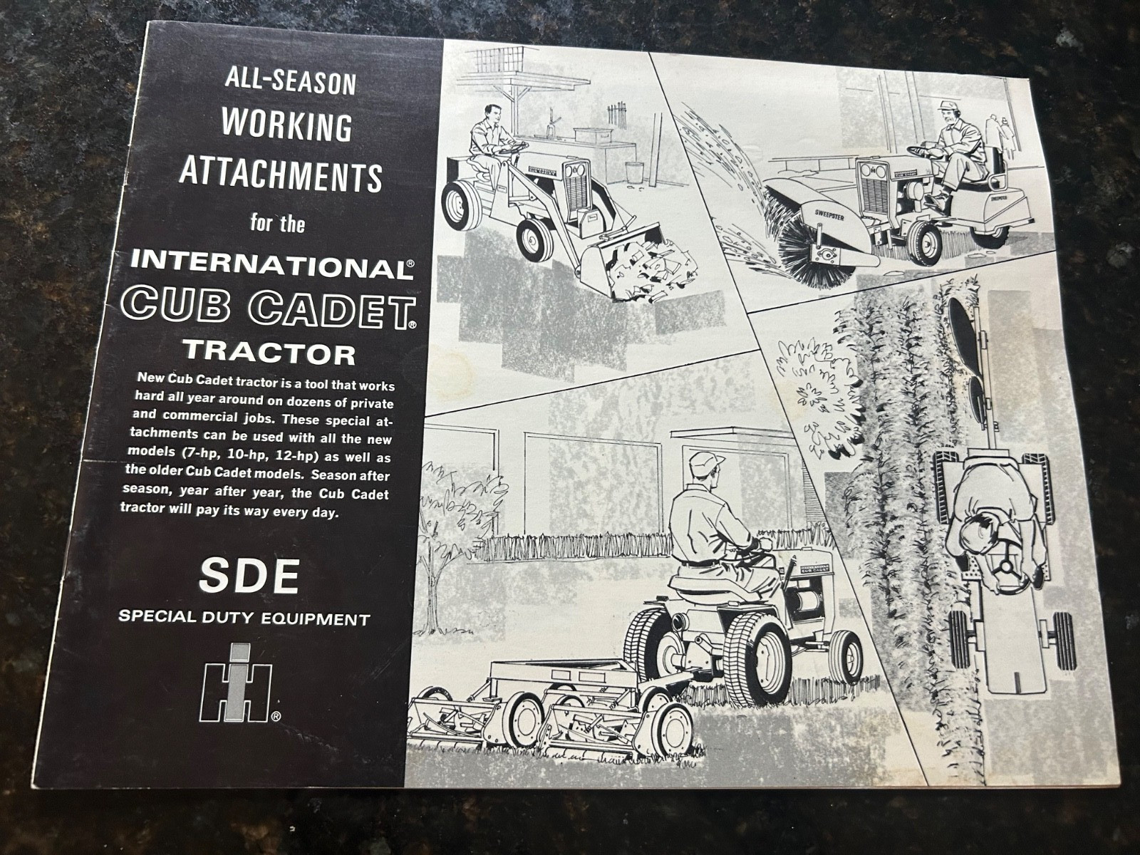 Vintage Cub Cadet Brochure Advertising Catalog & Attachment Guide International