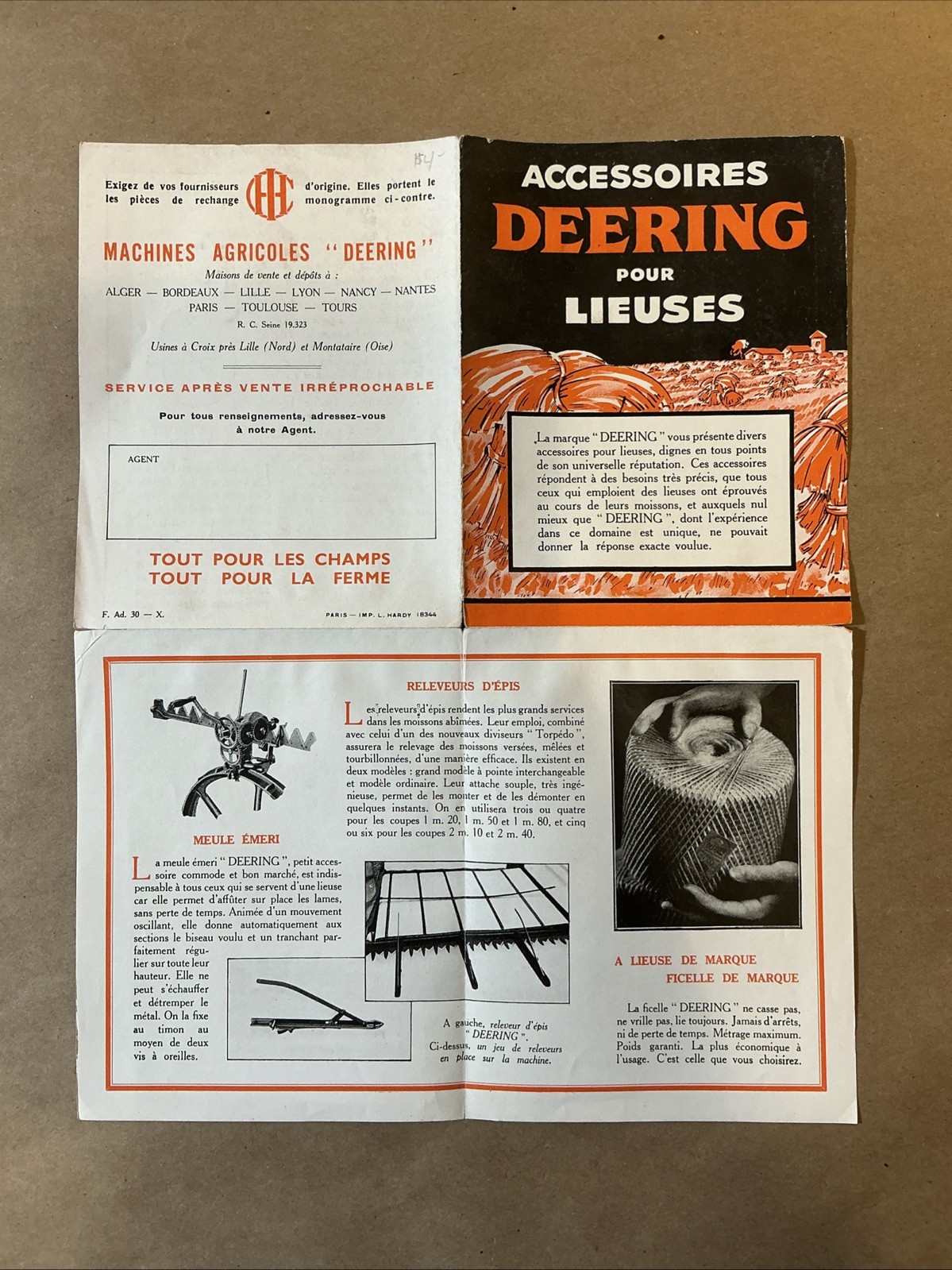 Group Of 7 French McCormick Deering Brochures As Is INV-P0904