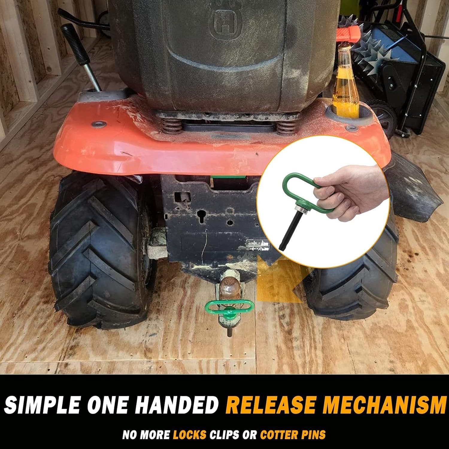Versatile 2 Pack Magnetic Hitch Pins – Perfect for Mowers and ATVs, 1/2 Inch