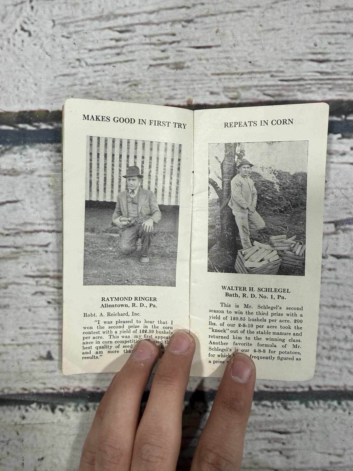 VTG Animal Base Fertilizers Robert Reichard Allentown PA Pocket Memo Note Book