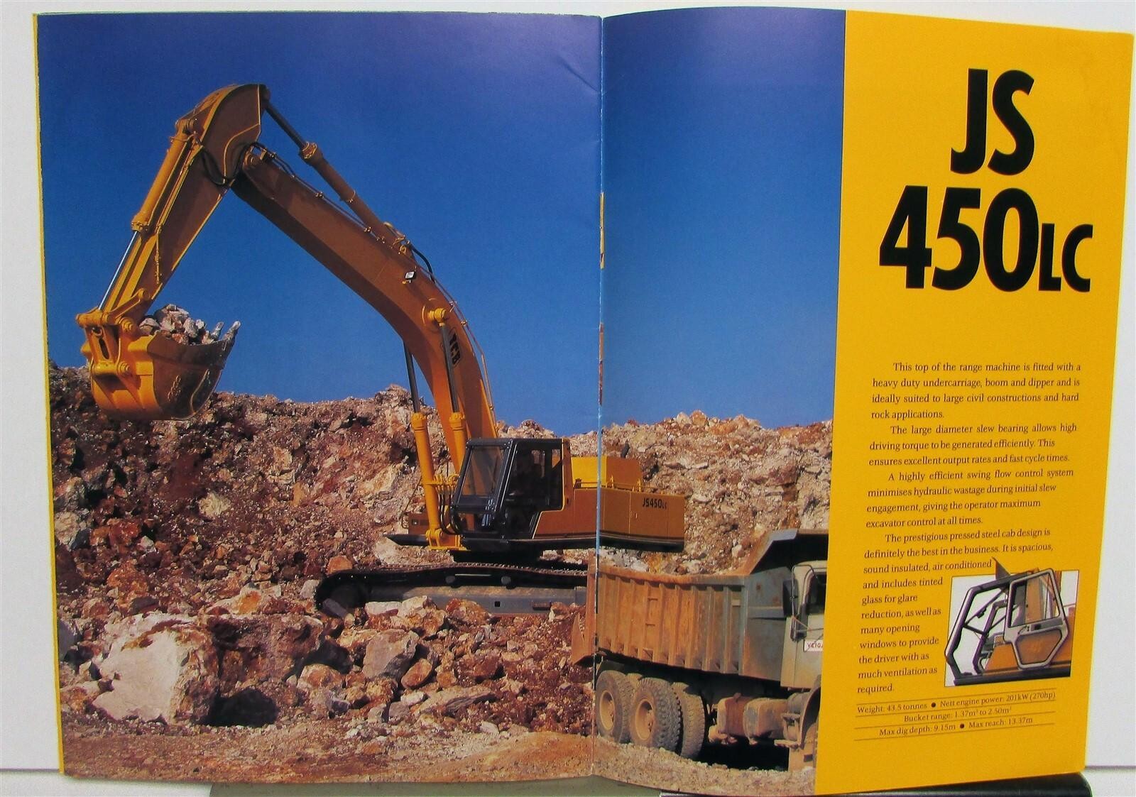 1992 JCB Crawler Excavators Specifications Construction Sales Brochure