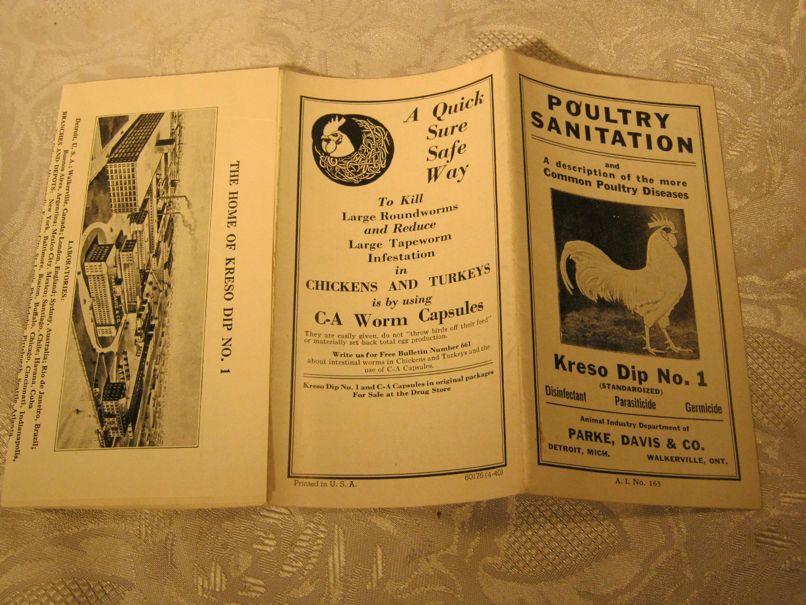 Poultry Sanitation Kreso Dip chickens Pamphlet Antique agriculture farming