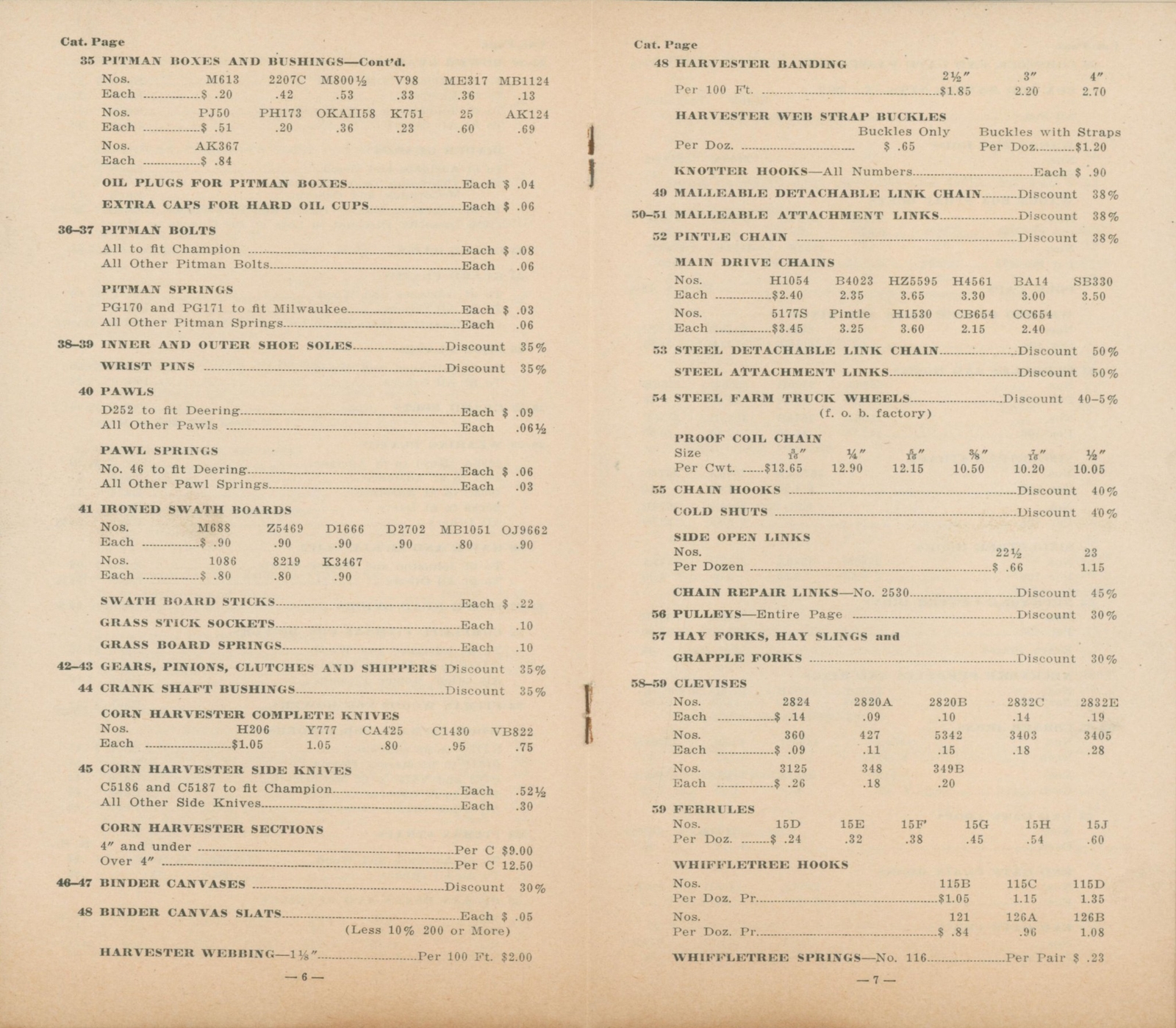 1936 Toledo Hardware & Supply Ohio Dealer Price List Trade Circular Agriculture