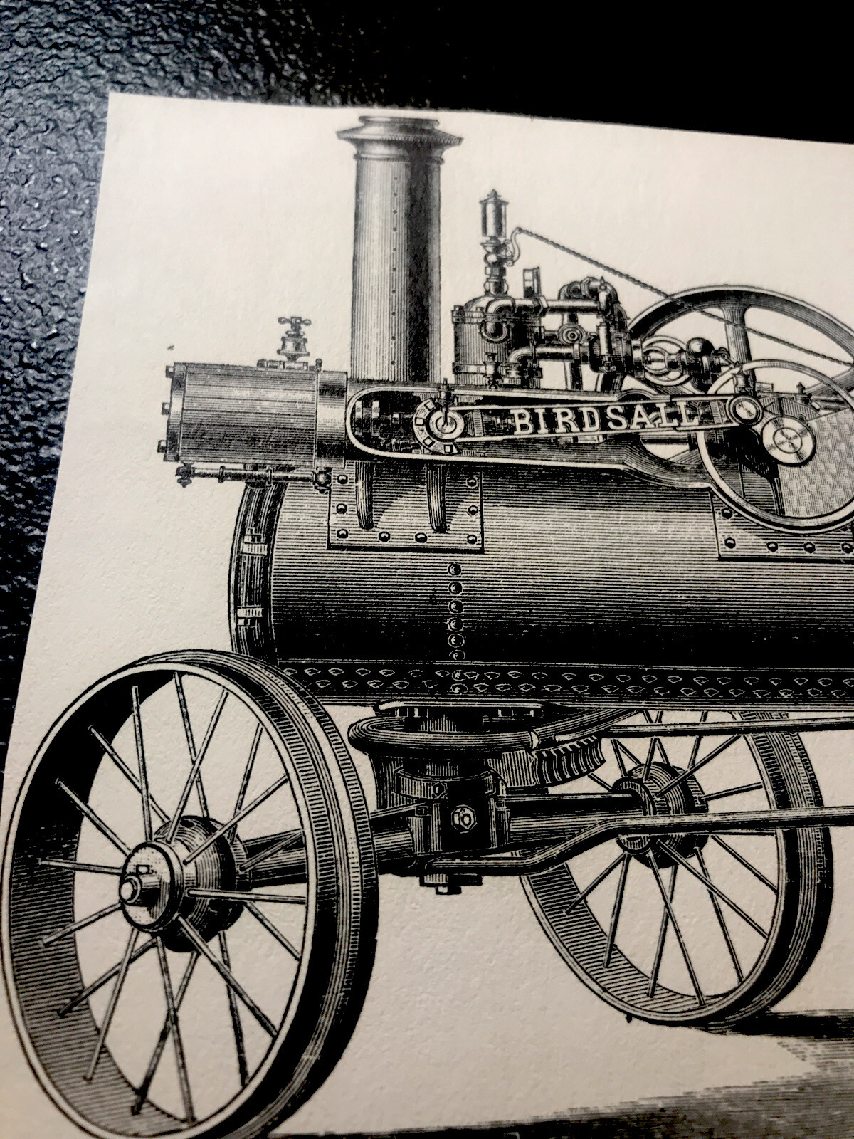 1889 Birdsall Tractor Farm Engraving Advertising – Buffalo – New York