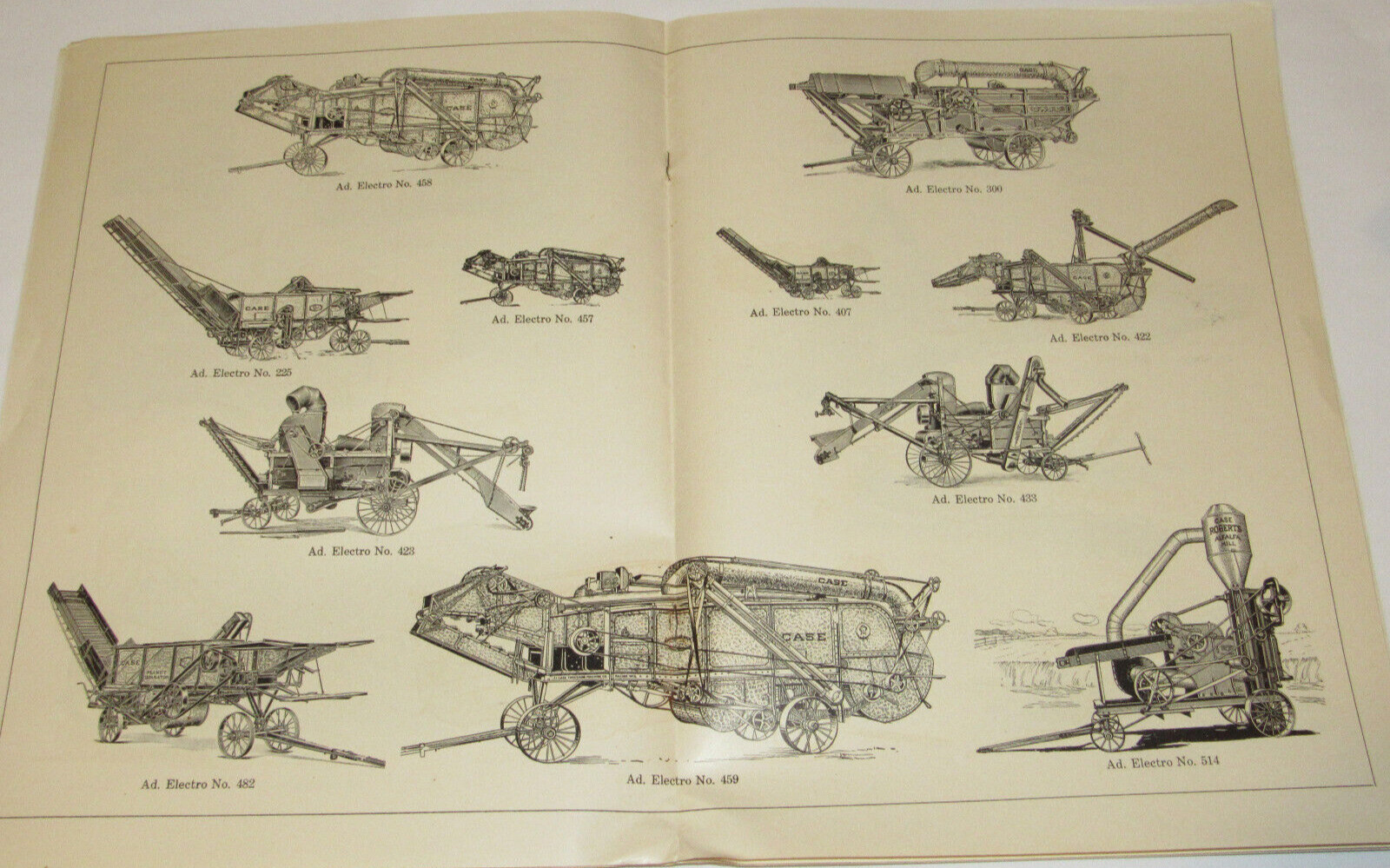 1914 JI CASE DEALER CONTEST BOOKLET! ELECTROTYPE CATALOG! TRACTORS/CARS/THRESHER