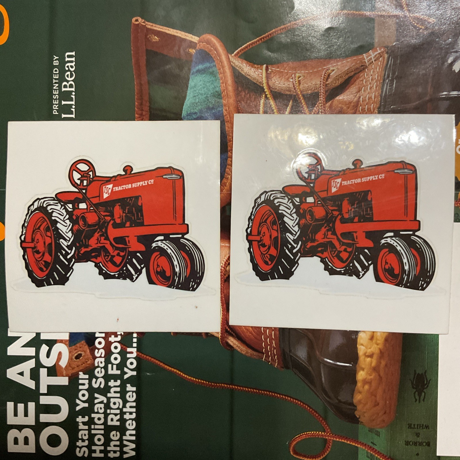 Lot of 2 Tractor Stickers Red -Tractor Supply Neighbors Club Live Life Out Here