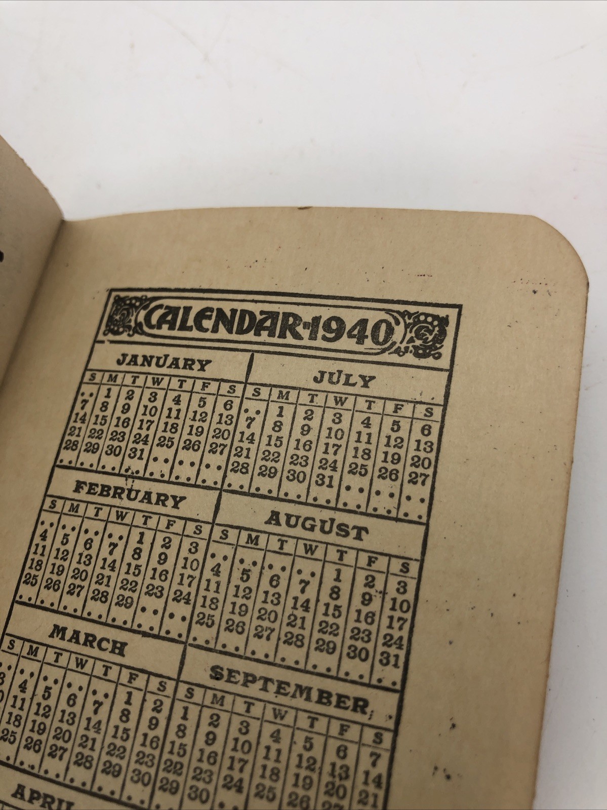 Vintage 1940 International Fertilizers Farmers Notebook Calendar Boston Mass