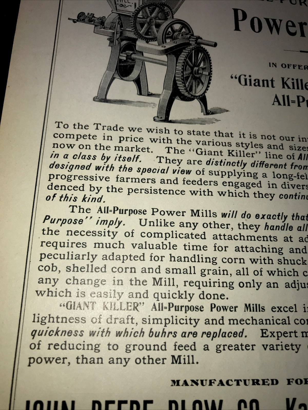 1898 John Deere Plow Co. Farm Advertising – Kansas City – Missouri