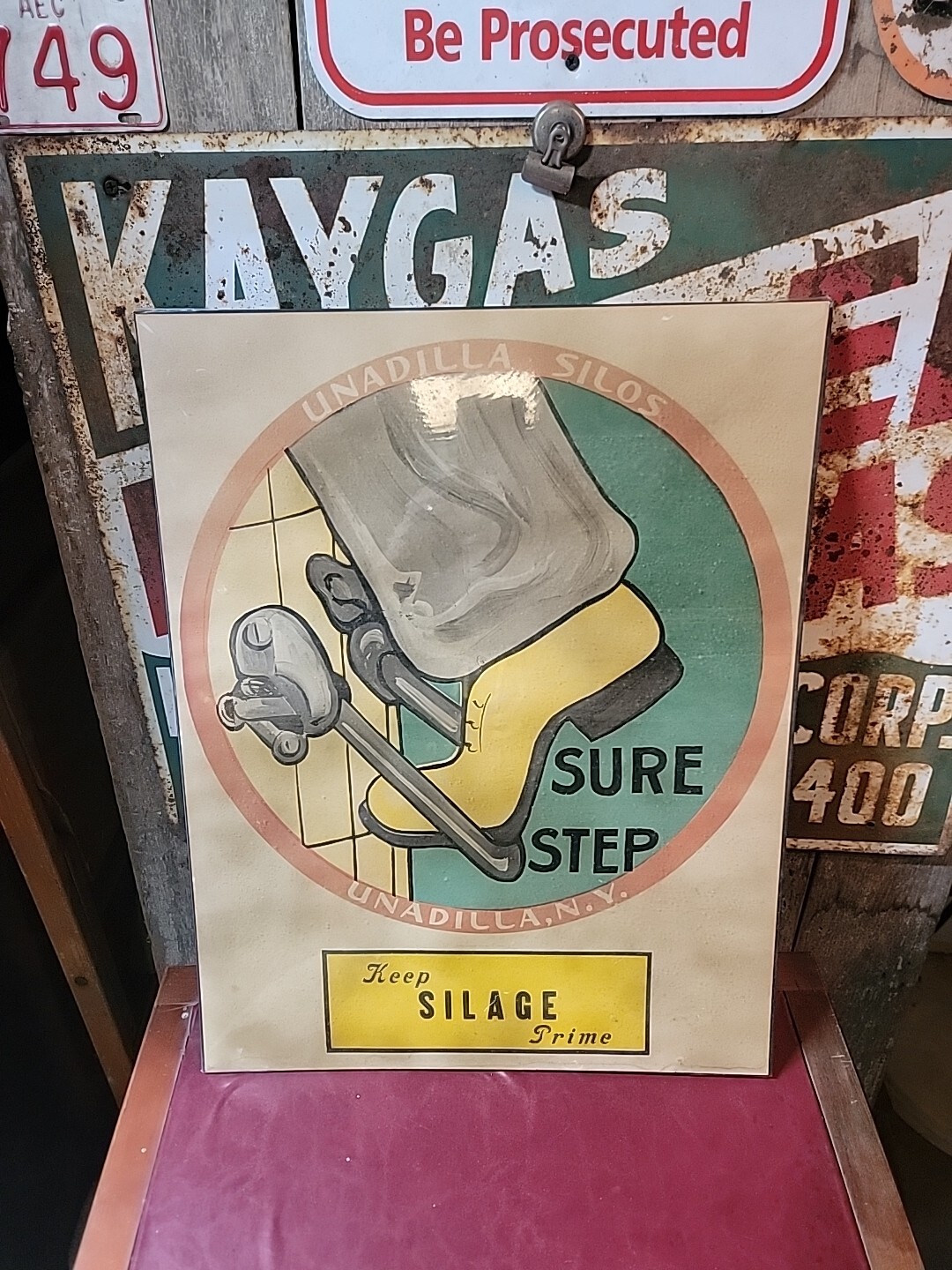 UNADILLA SILOS SURE STEP/UNADILLA, N.Y./Keep SILAGE Prime/Sales Poster/Sign/0125