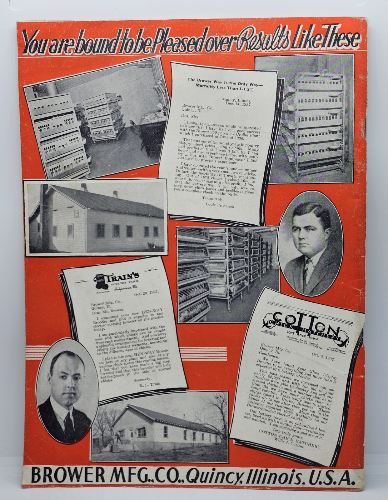 1938 BROWER MANUFACTURING CATALOG No. 48 Poultry Supplies Equipment Ranching USA
