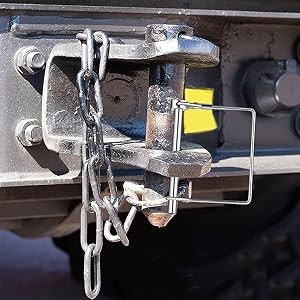2 Pack 5/16&Prime;x4&Prime;Trailer Coupler Pin with Anti-Loss Cable, Square Wire Lock Pin