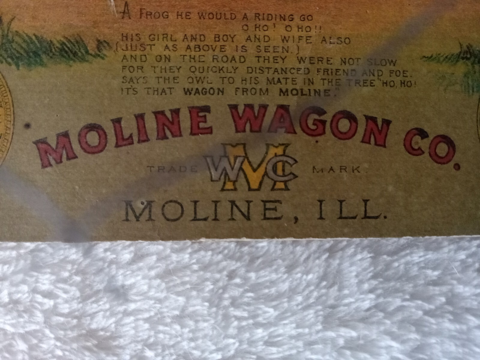 ORIGINAL Pre John Deere Moline Wagon Co. Advertisement 1880&rsquo;s Moline, Illinois
