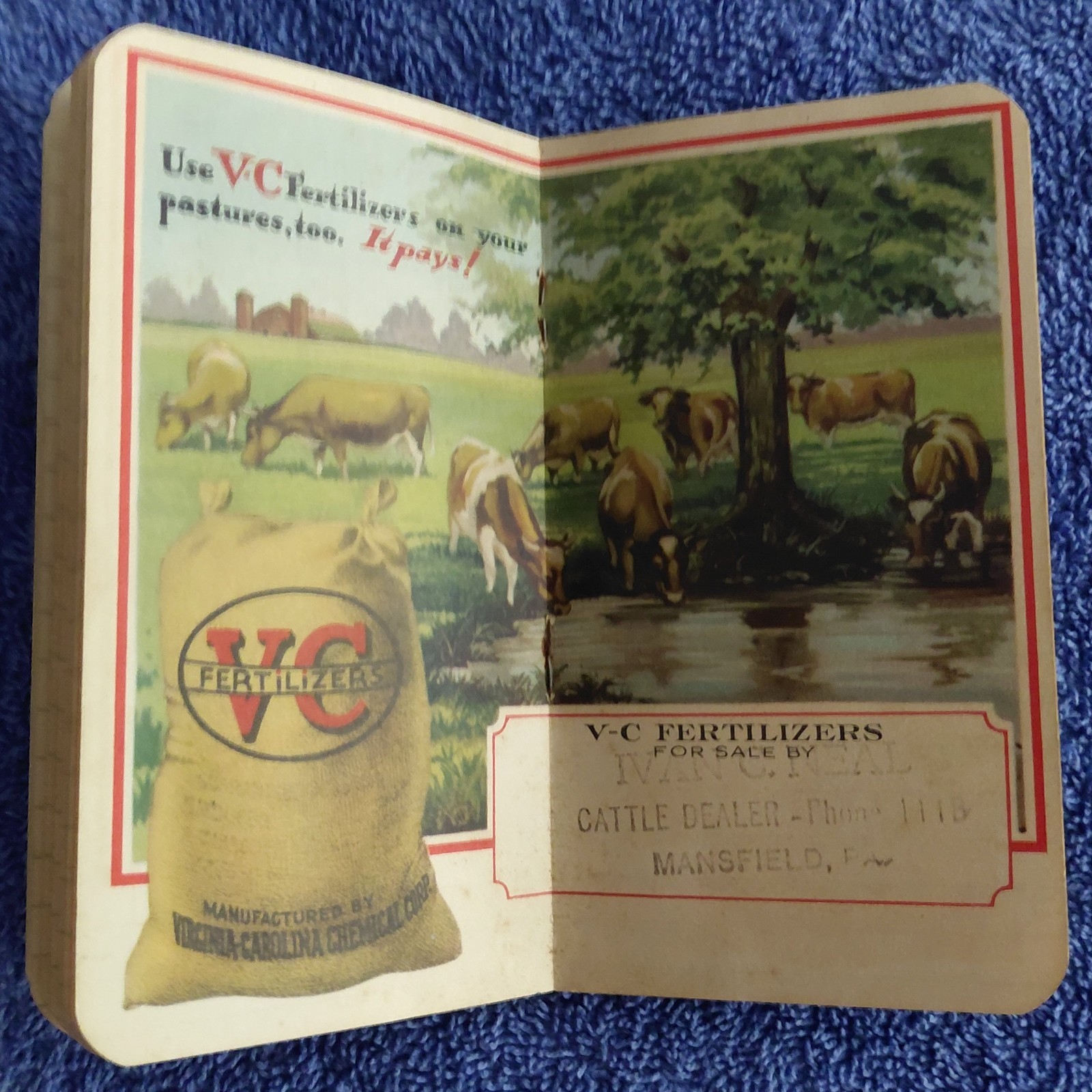 1940s VC Fertilizers Farmer&rsquo;s Pocket Ledger • Virginia‑Carolina Chemical Corp