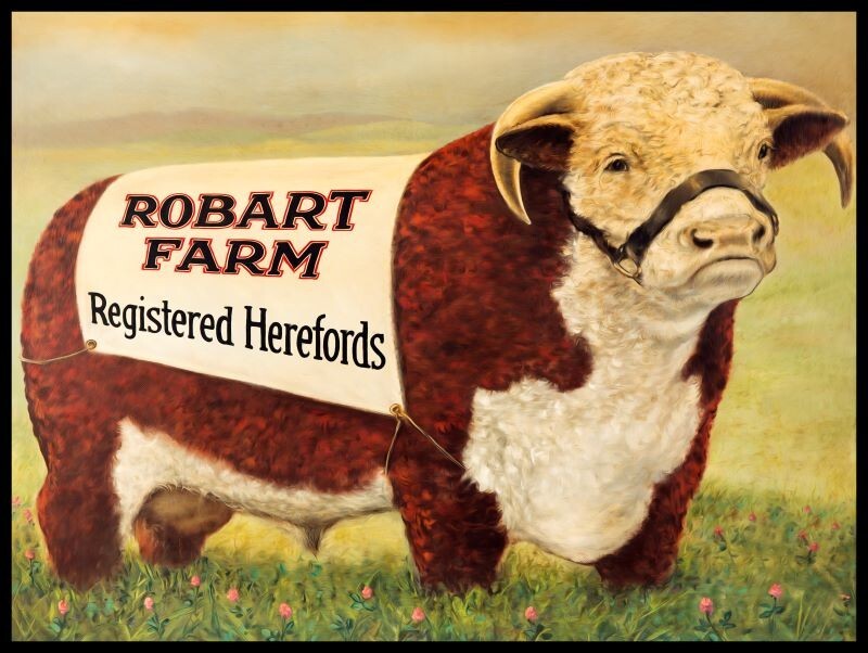 Robart Farm Registered Hereford Cattle NEW Sign: 15×20&Prime; USA Steel