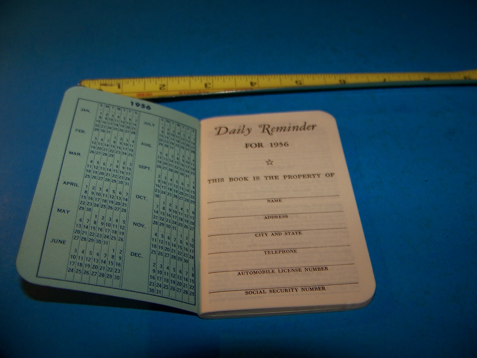 Niagara Brand Farmers « Daily Reminder » Memo Booklet Vintage 1956