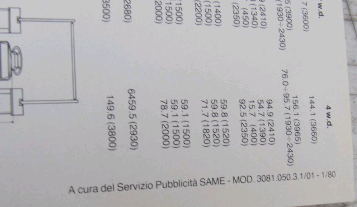 1980 SAME Corsaro 70 Tractor Sales Flyer 3081.050.3.1/01