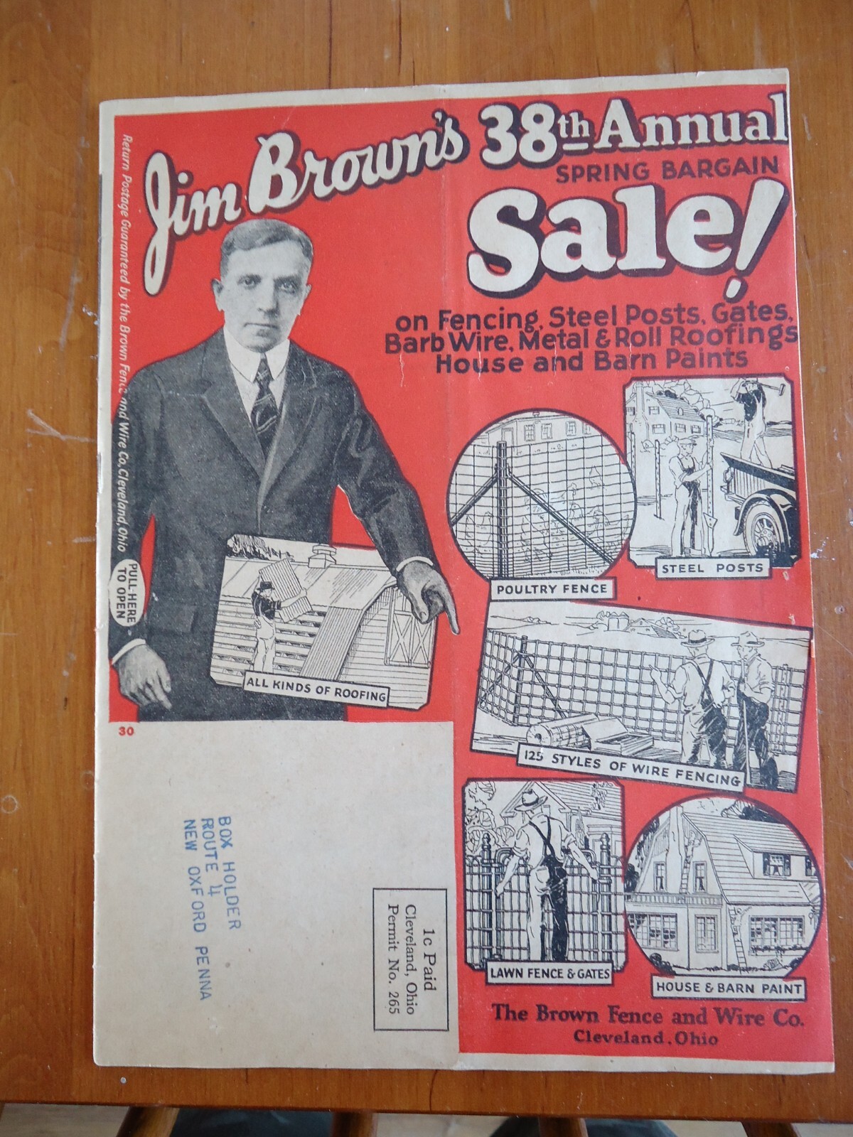 Antique catalog Jim Brown&rsquo;s farm Barbed Wire , Fences , Gates , Paints ,Barn