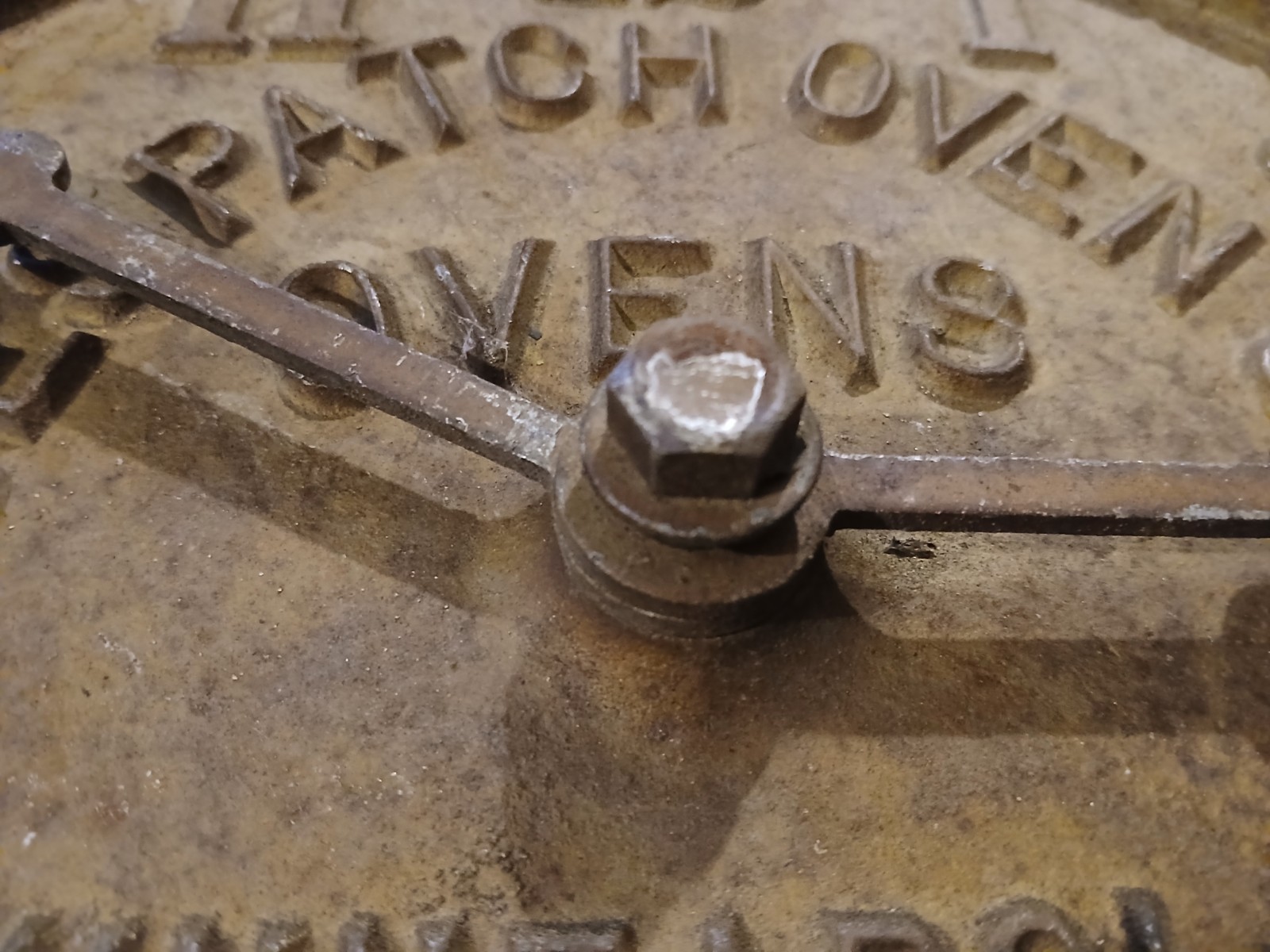 Antique Early Despatch Oven Clock Cast Iron Advertising Minneapolis Minnesota