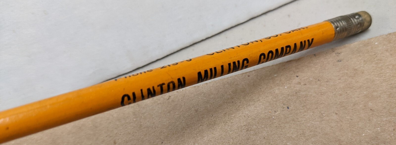 Vintage Clinton Milling Co. Phone 213-J Clinton South Carolina S.C. Pencil