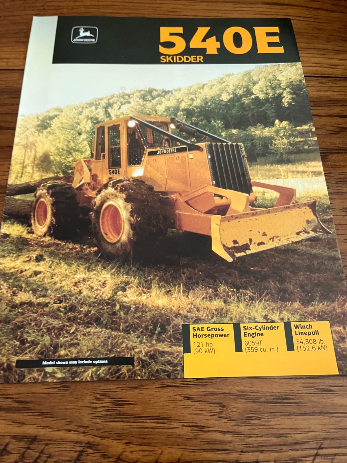 John Deere 540E Skidder For 1992 Brochure AMIL22