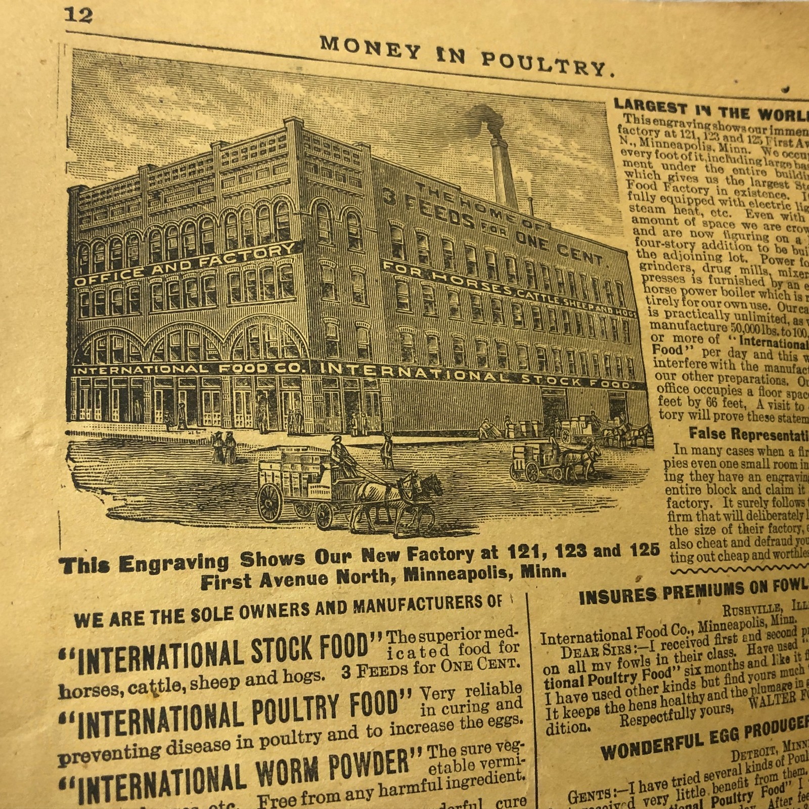 c1900s Money in Poultry Booklet International Poultry Food