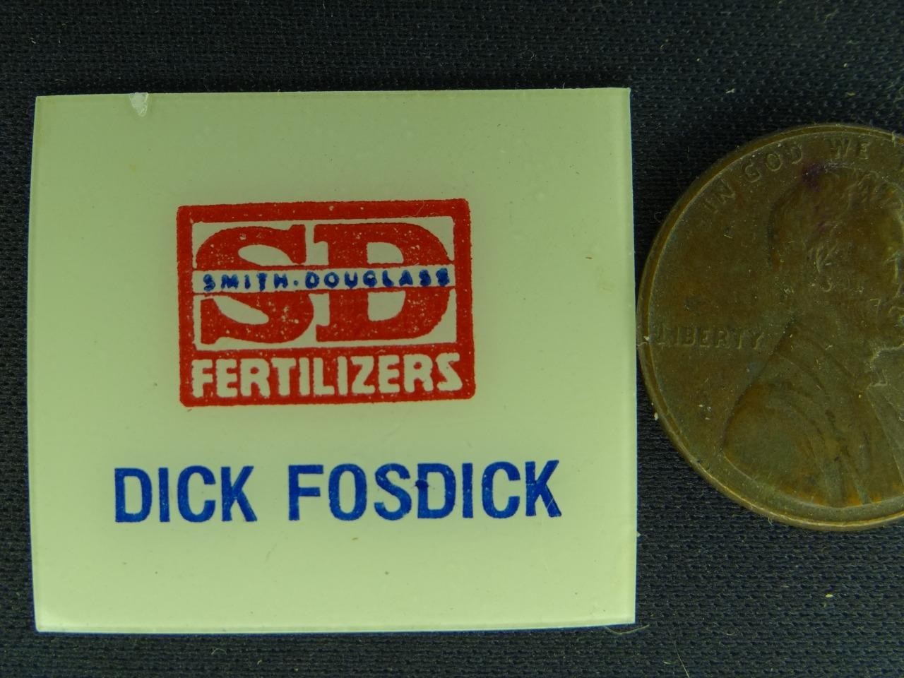 Smith Douglas Fertilizer Fosdick Artist Matchbook Proof on Celluloid Tray8-17