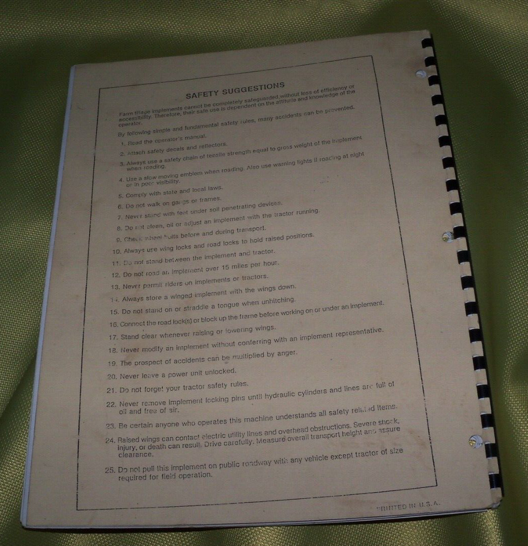 SUNFLOWER 1441 FLEXIBLE DISC 4 SECTION 25&prime;-35&prime; OPERATORS MANUAL
