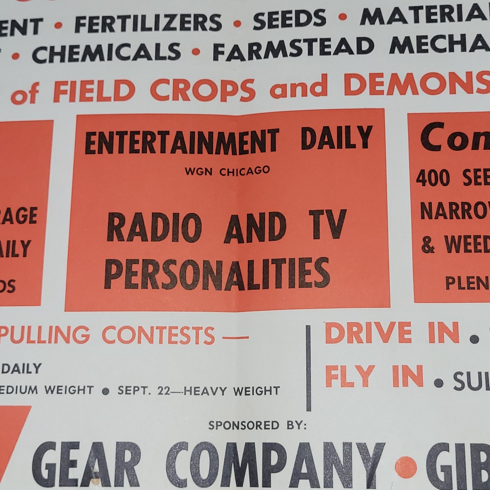 RARE 1968 Farm Power 14 Annual Show Gettinger Farms Sullivan IN. Poster