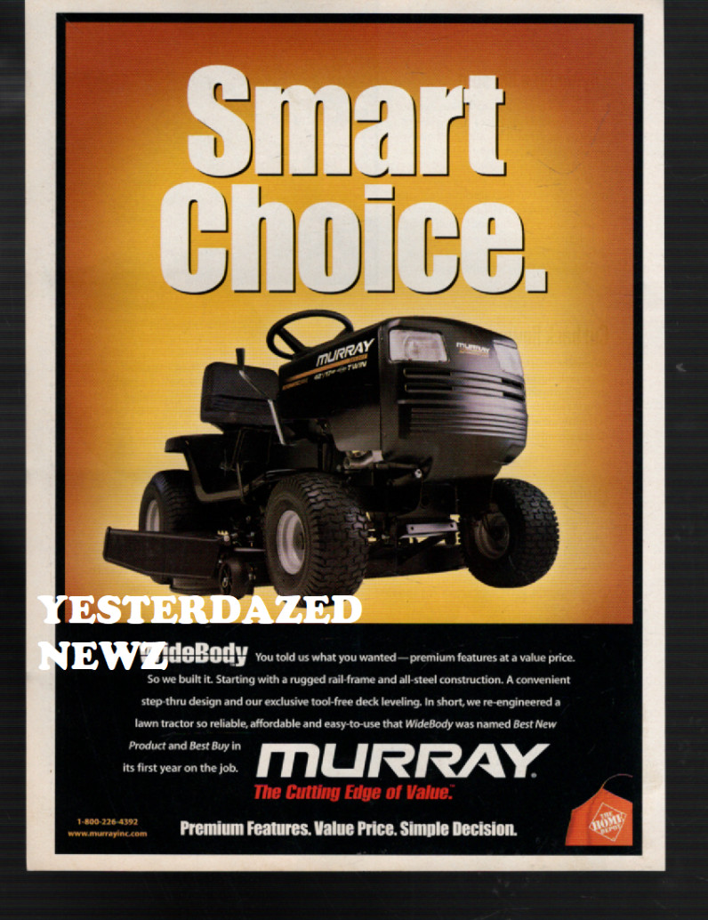 1999 Print Ad for Murray lawn tractors « The Cutting Edge of Value »