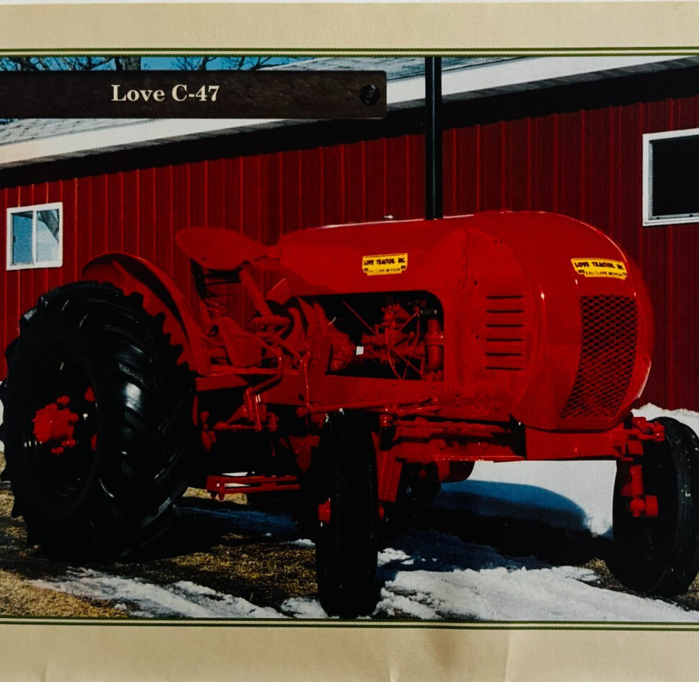 1947 Love C-47 Antique Tractor 1970-80s Book Print Agriculture Farming C80B