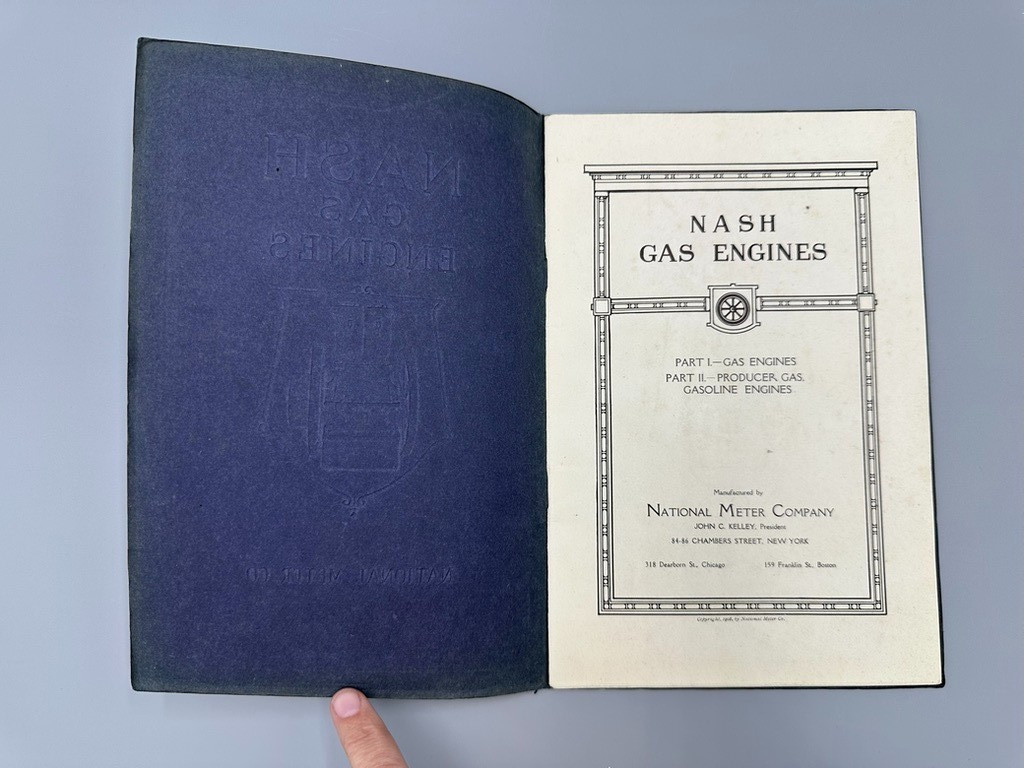 1908 NASH GAS ENGINES National Meter Co CATALOG Antique Advertising