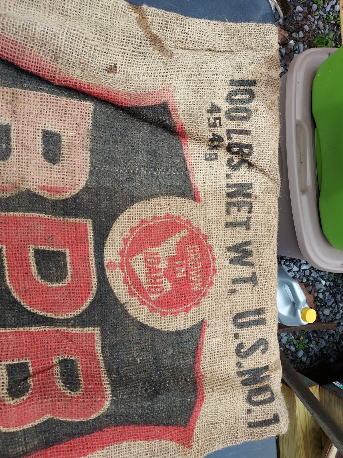 Vtg BPB Potatoes Burlap Sack Bag Stat Potato Packers Sugar City,Idaho