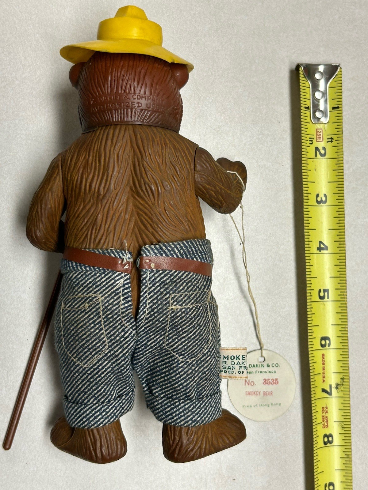 Vintage R. Dakin & Co Smokey Bear Fig No. 3535 w/ Both Original Tags, Hong Kong
