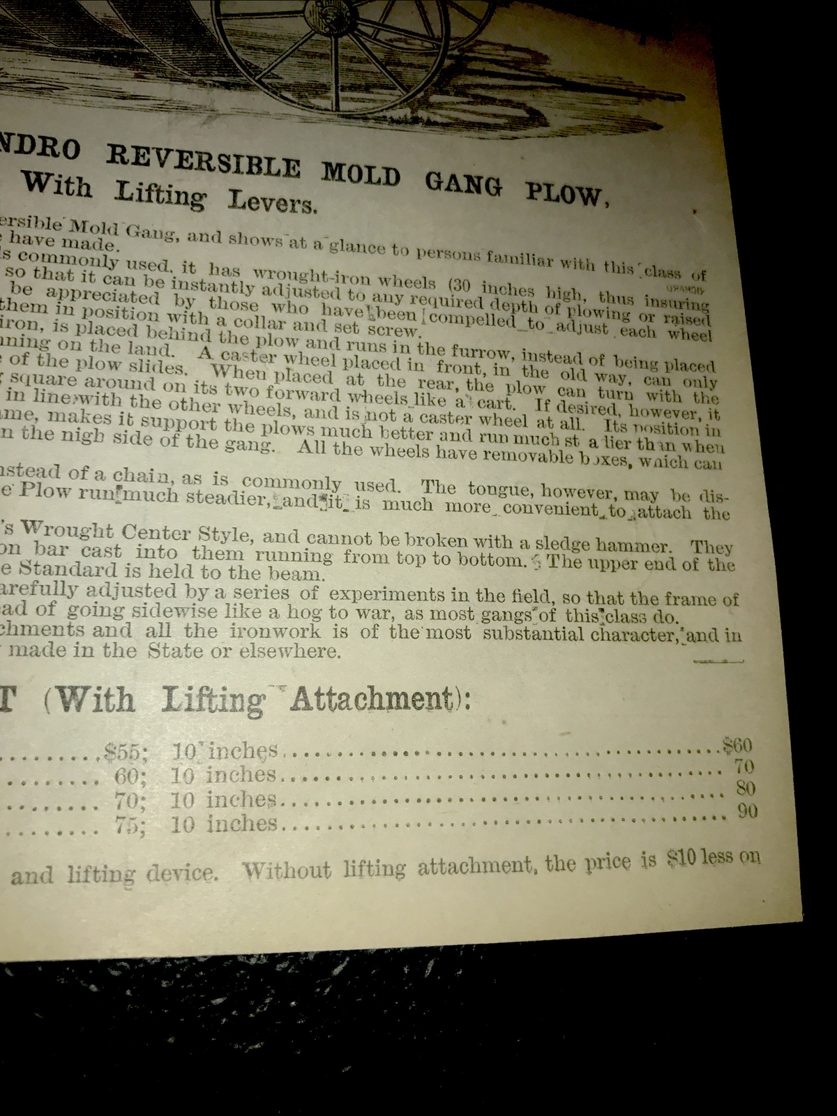1883 San Leandro Gang Plow Farm Advertising – San Francisco – California 7×9