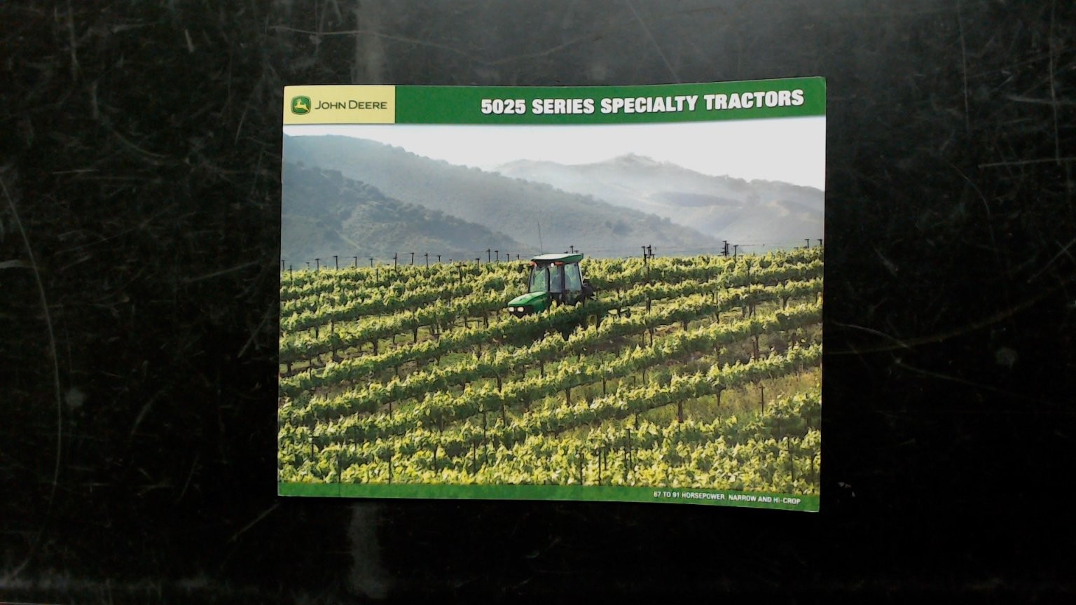John Deere 5025 Series Specialty Tractors Vintage Brochure Green Yellow