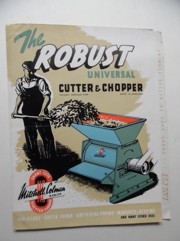 c.1940s Mitchell Colman & Co Ltd Robust Cutter Chopper Hammer Mill Brochure UK