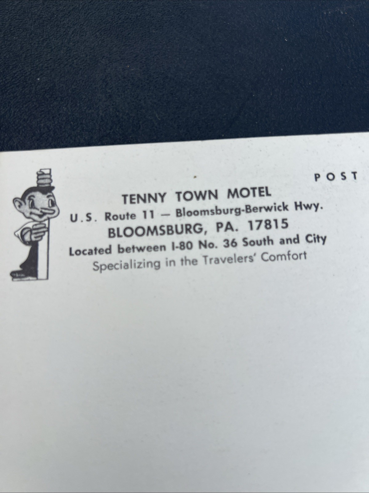 Vtg Lg Bloomsburg Pa Tenny Town Pa Motel Postcard Super Corn Agriculture