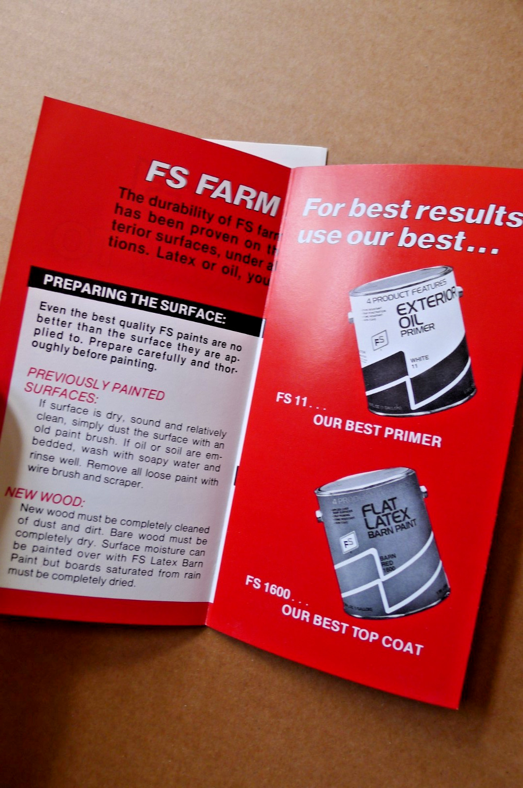 Vintage FS Farmers Service Pocket BROCHURES Tractor Tires Barn Paint