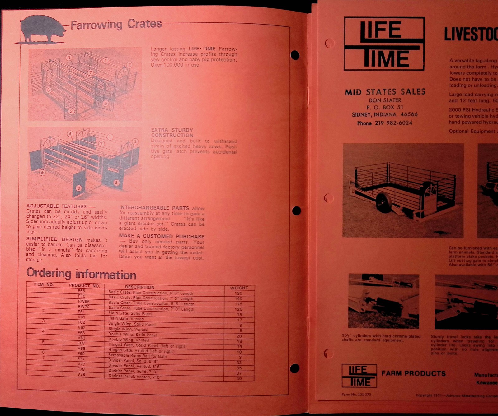 Vintage Farm Machinery Sales Brochure Farm Products Catalog Mid States Sales