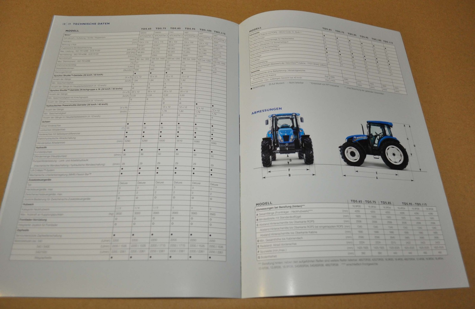 2013 New Holland TD5 Series Tractor Brochure Prospekt DE