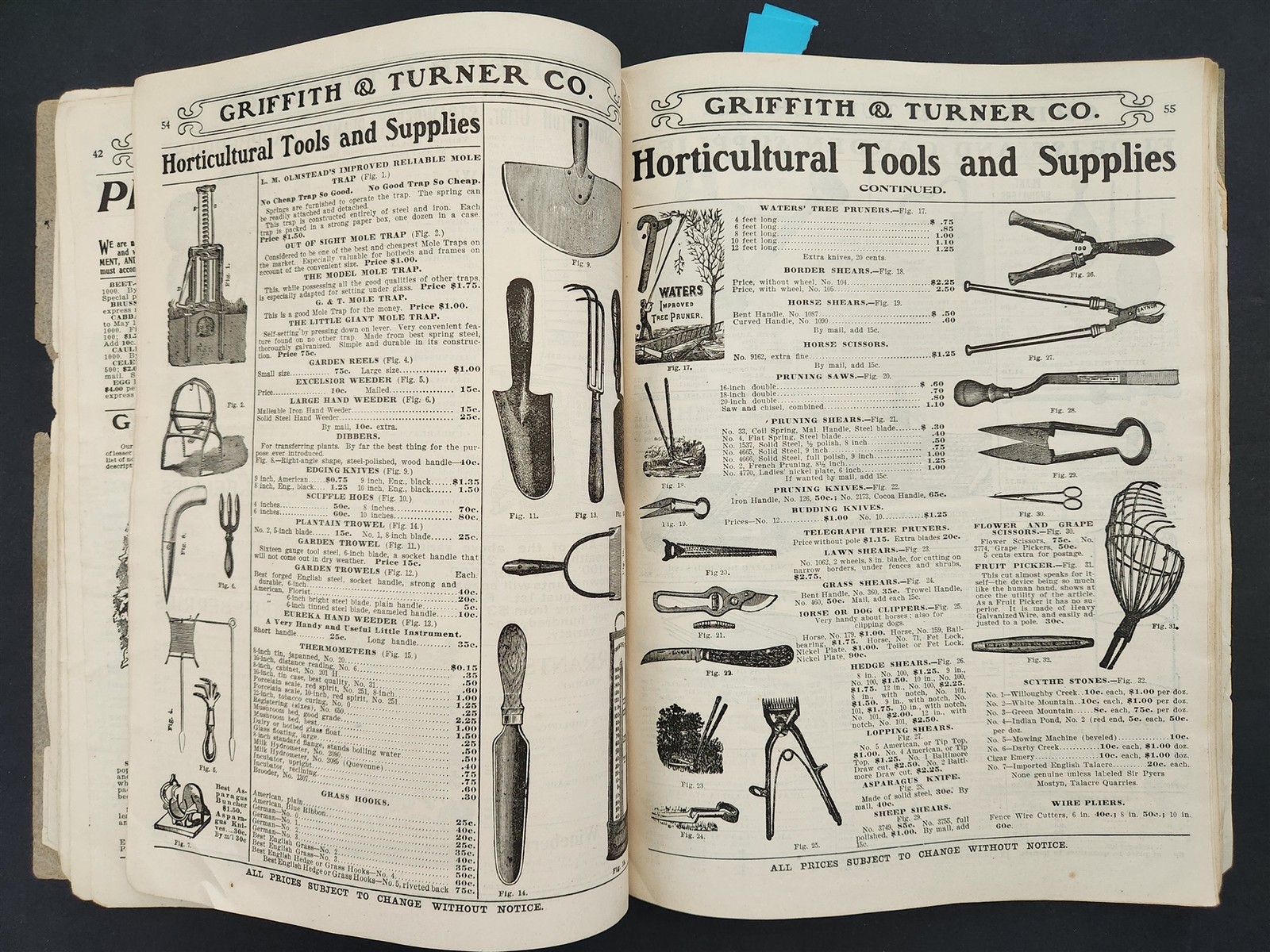 1905 antique GRIFFITH TURNER baltimore md FARM GARDEN SUPPLY CATALOG agriculture
