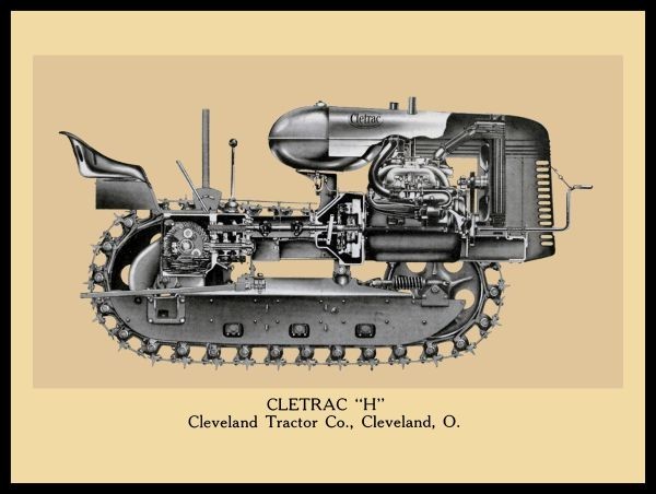 1939 CLETRAC Model H Tractor w. Cutaway View NEW Sign 24×30&Prime; USA STEEL XL