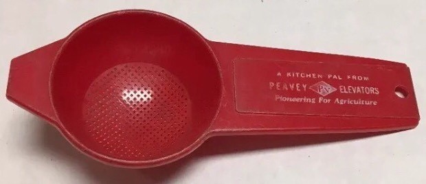 Vtg Peavey Elevators Mini Hand Strainer Agriculture Farming Advertising Promo
