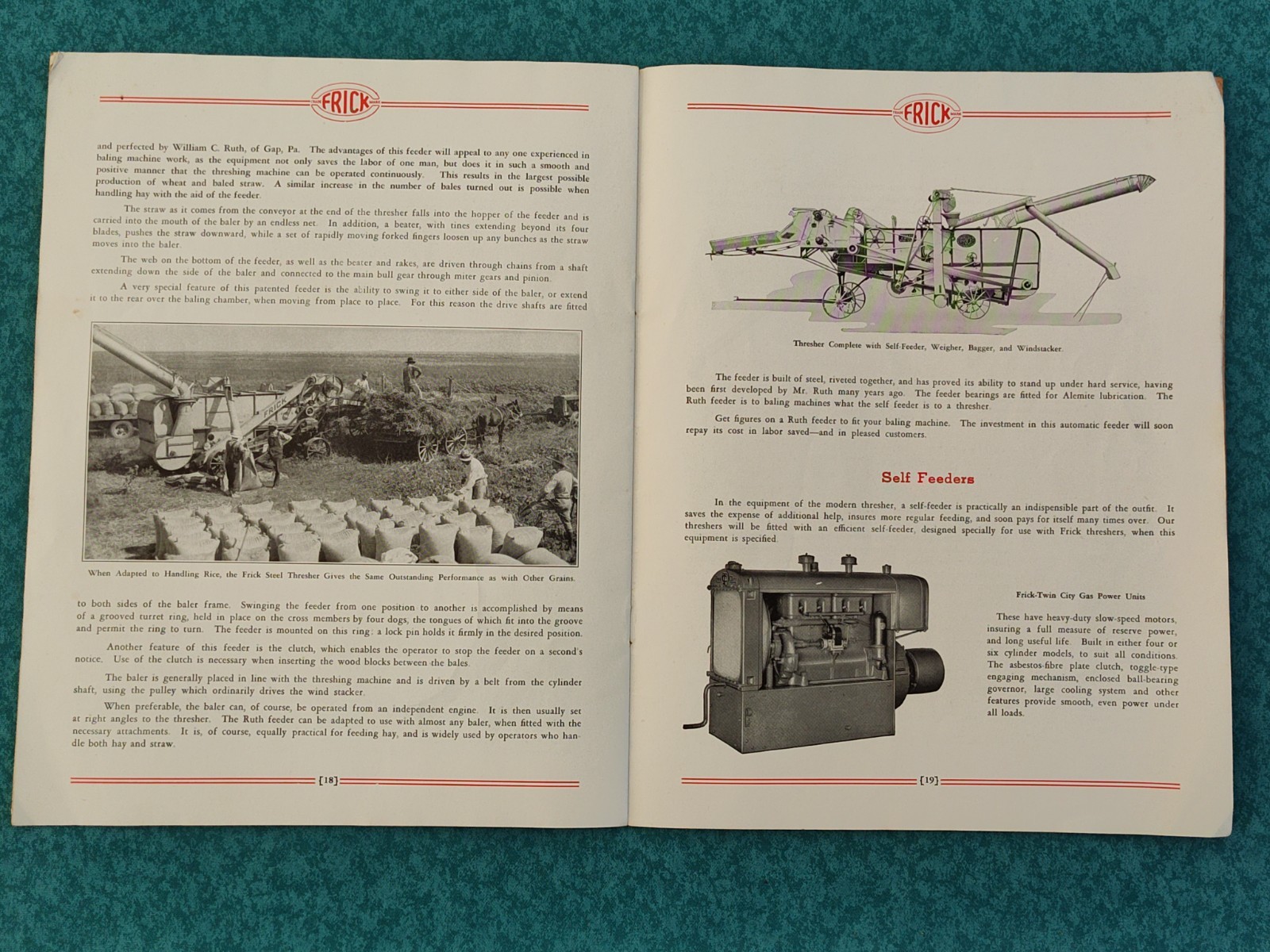Frick Steel Threshers Catalog # 76-B Original