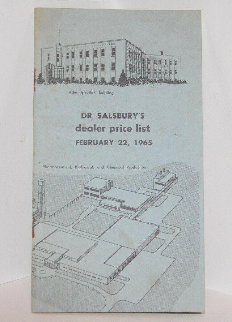 Vintage 1965 Dr Salsbury&rsquo;s Dealer Price List Supplies for Poultry Swine Mink etc