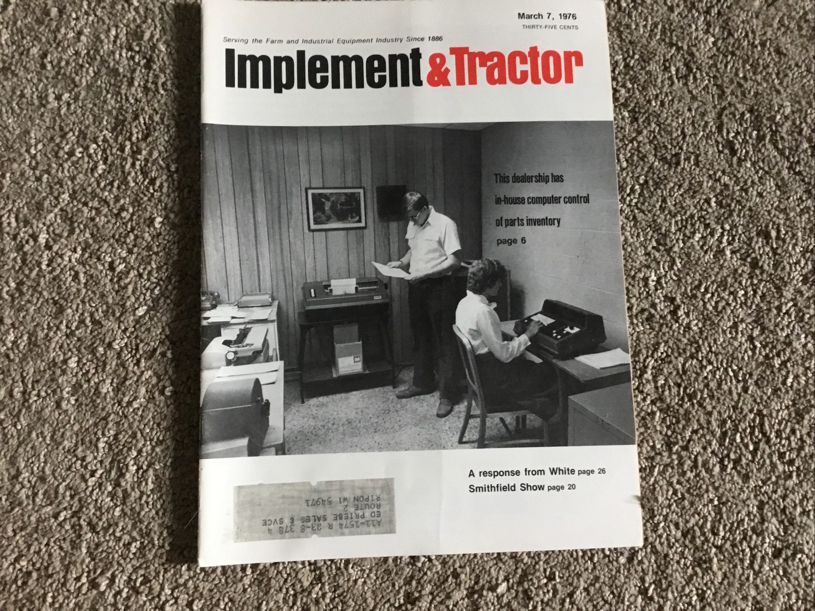 Implement & Tractor Magazine March 7, 1976 Farming Agriculture Vintage Ads J